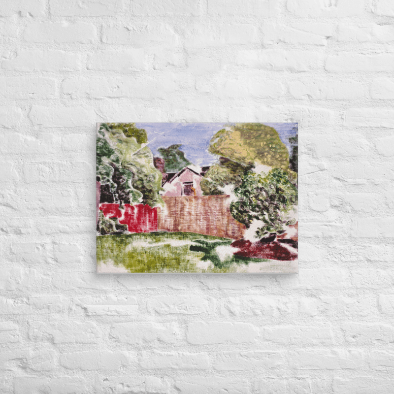 Backyard Fences (1985) on canvas (18" x 24") product image (2)