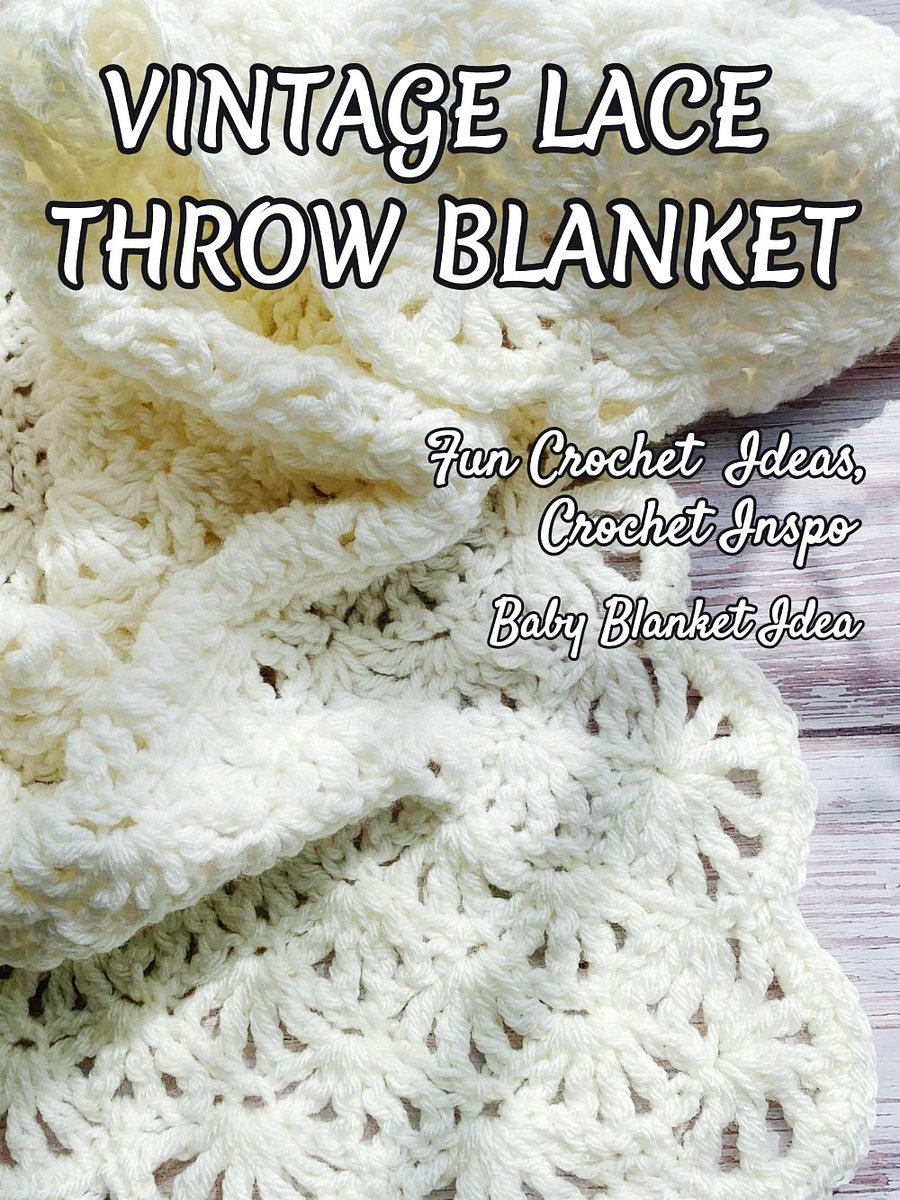 Retro Lace Throw Blanket Easy Crochet Pattern PDF Instant Download, Newborn Coming Home Carseat Stroller Cover Lap Afghan product image (7)