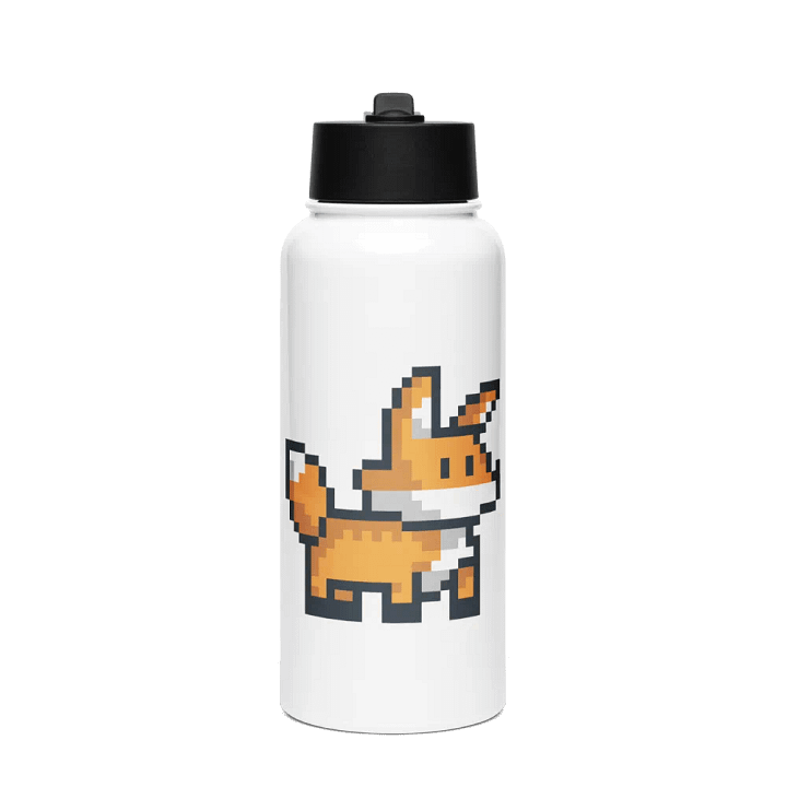 Fox Pixel Art Stainless Steel Water Bottle product image (1)