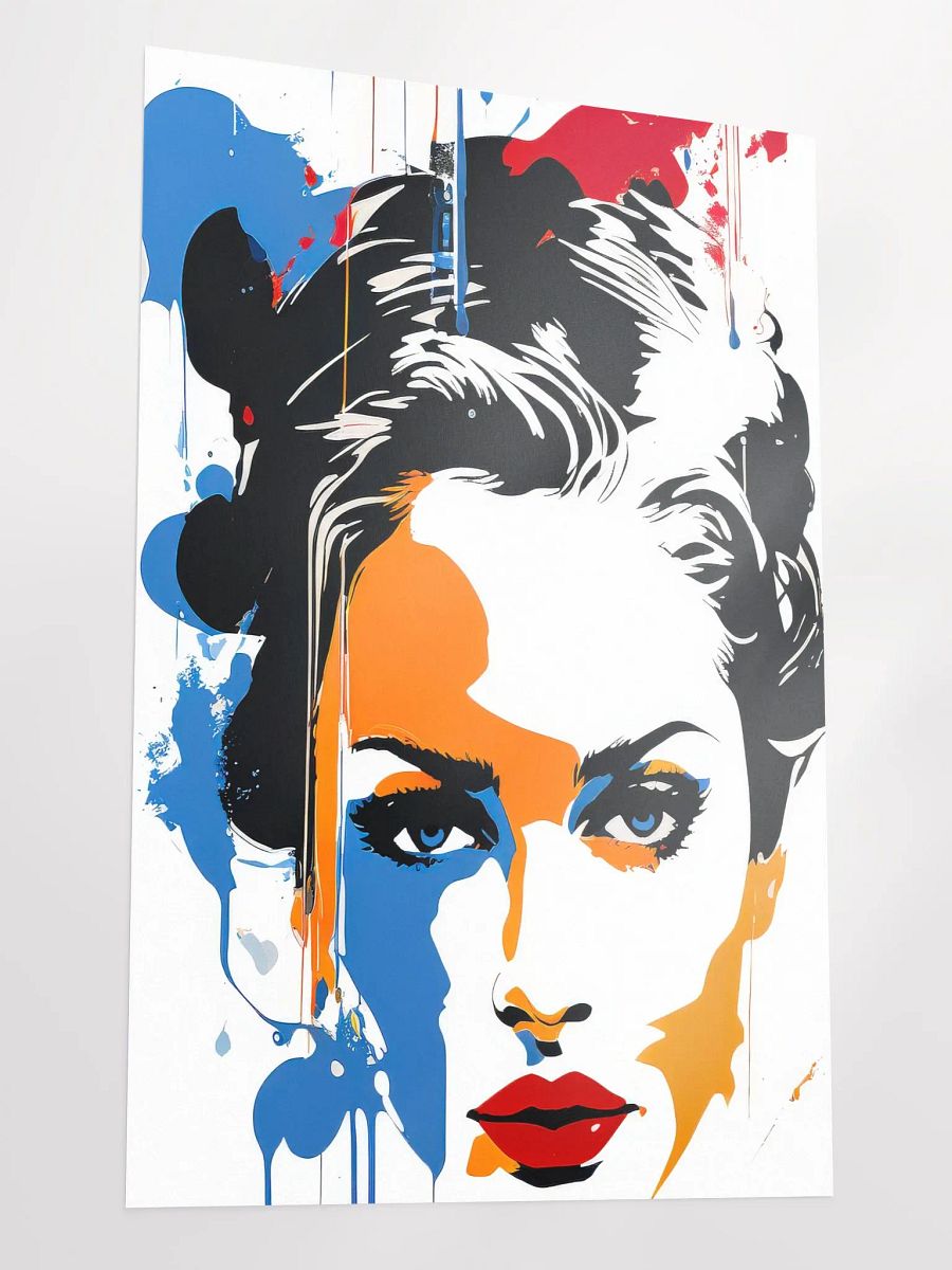 Abstract Woman v8 - Girly - Vintage Style Poster - Large 24x36 Inches product image (3)