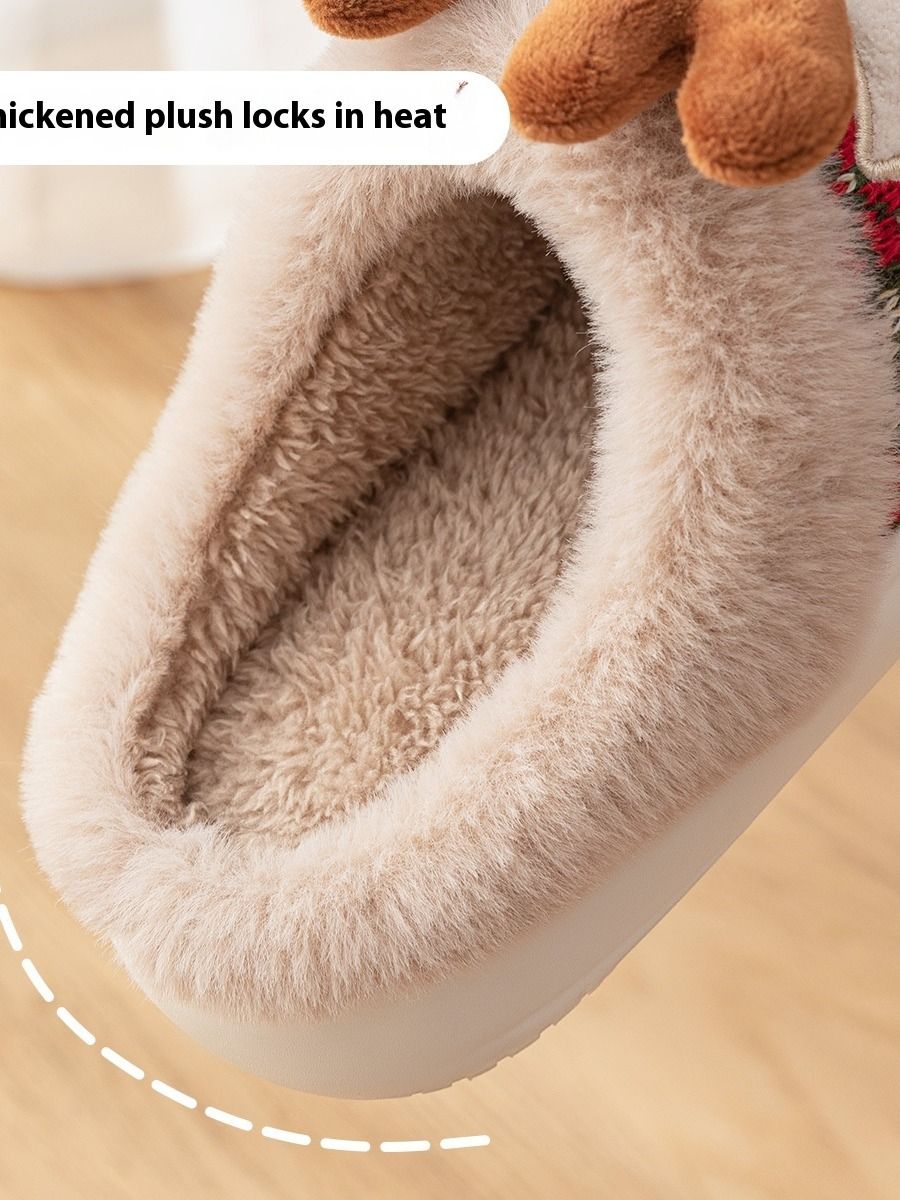Cute Christmas Plush Slippers Winter Fashion product image (8)