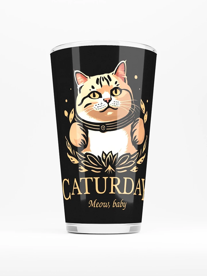 Caturday Pint Glass - Big Orange Kitty - Stable Diffusion product image (1)