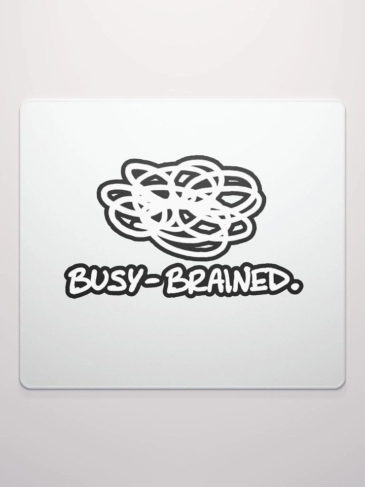 BUSY-BRAINED lined design, #763D7D) mouse pad product image (2)