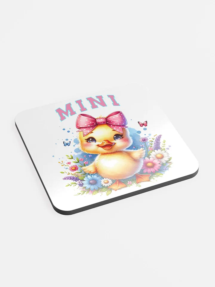 Mini Duckling Delight Glossed Cork Coaster product image (2)