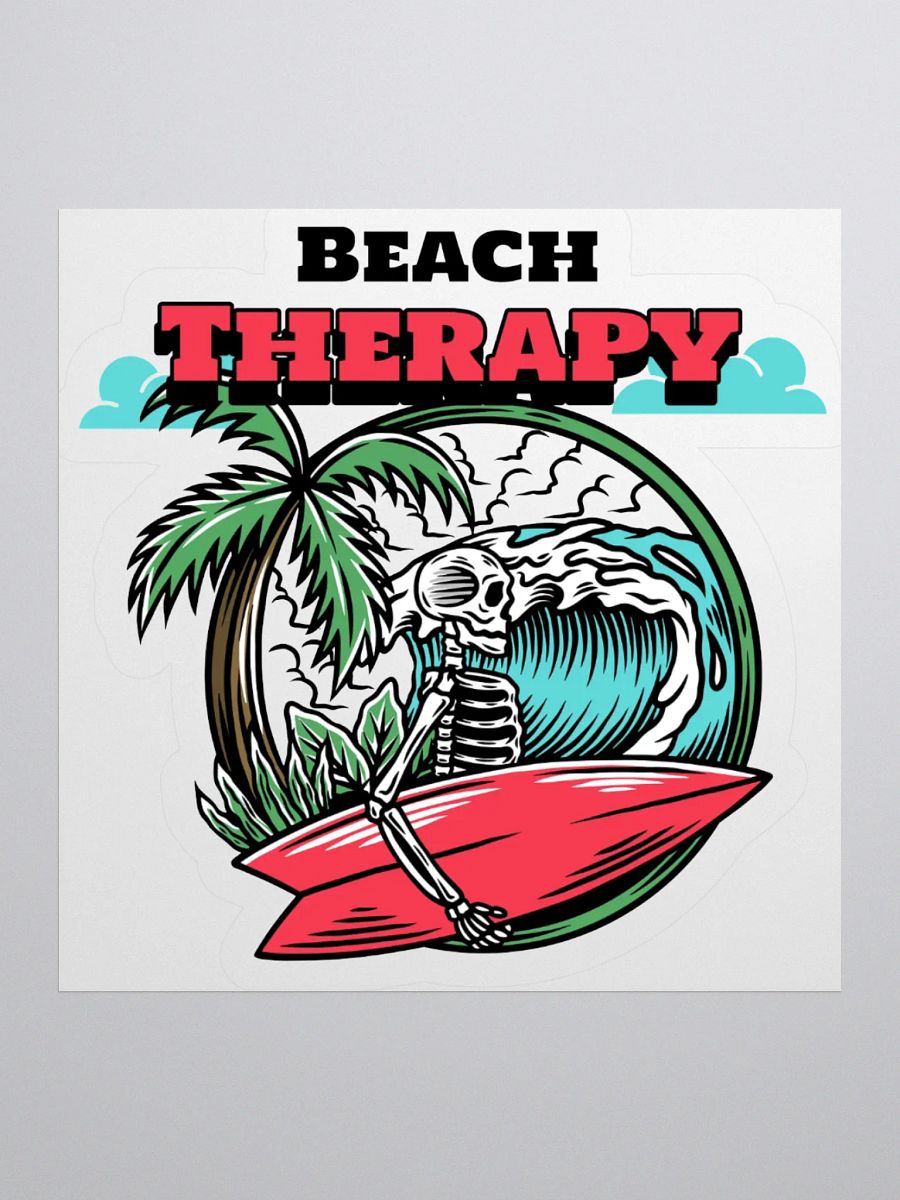 Beach Therapy – Skeleton Surf Sticker product image (2)