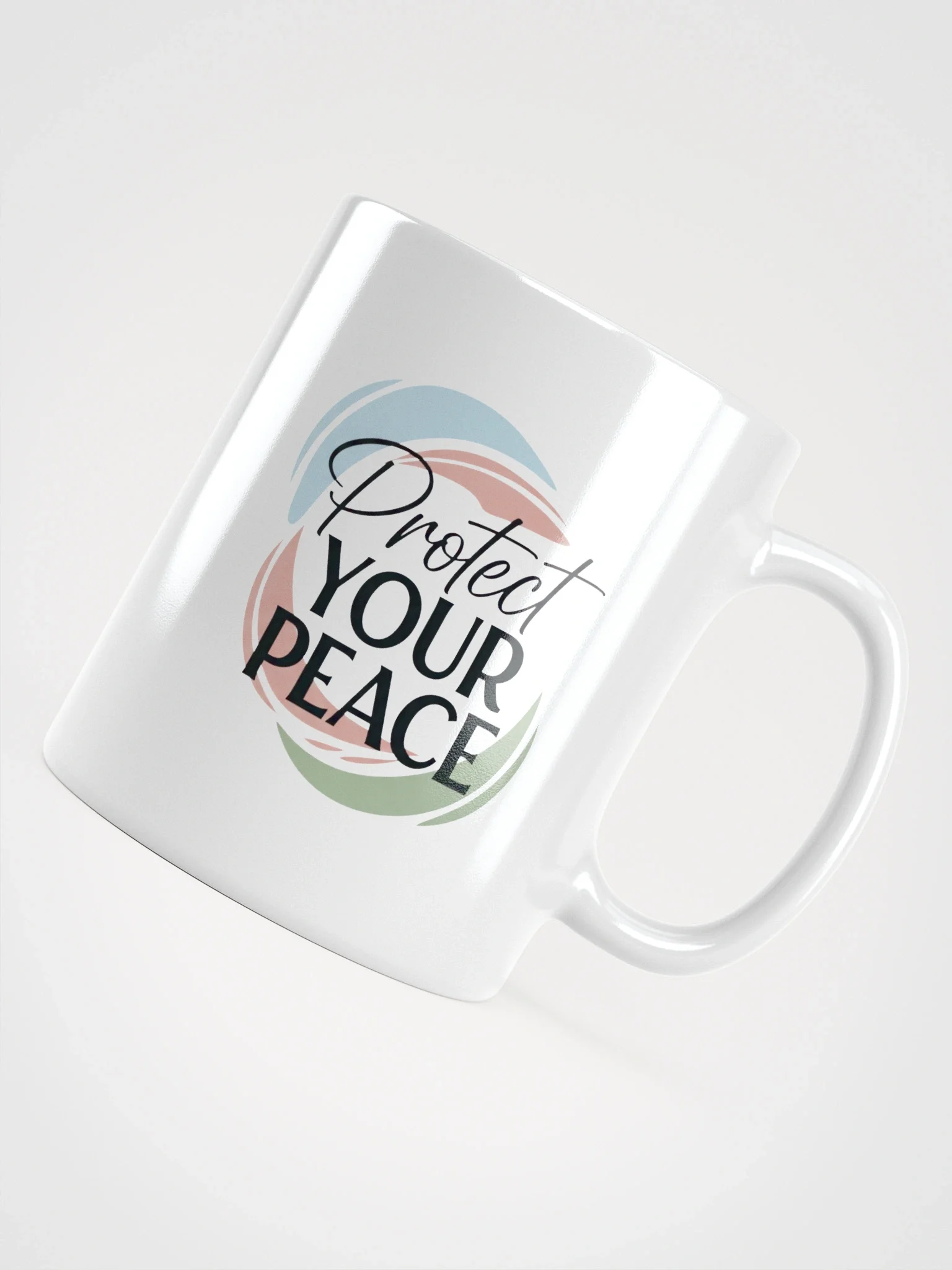 Protect Your Peace Mug – Inspirational Ceramic Coffee Cup for Mindfulness & Stress Relief product image (5)