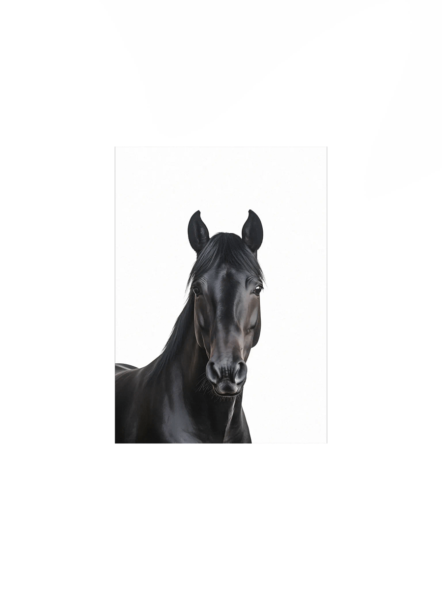 Farm Animal Black Horse Wall Art product image (5)