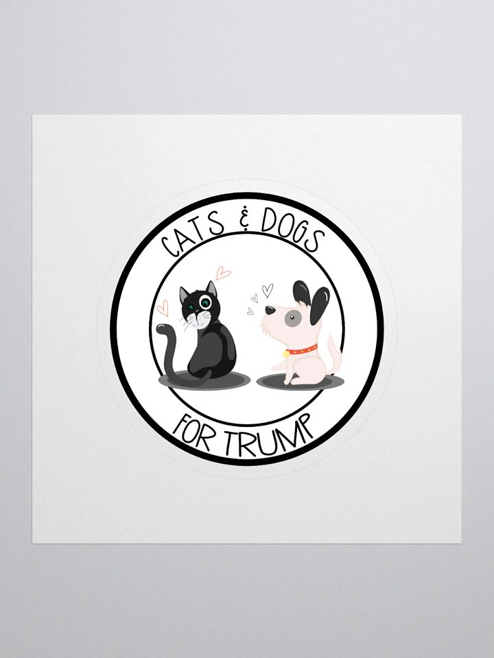 Cats & Dogs For Trump Sticker product image (1)