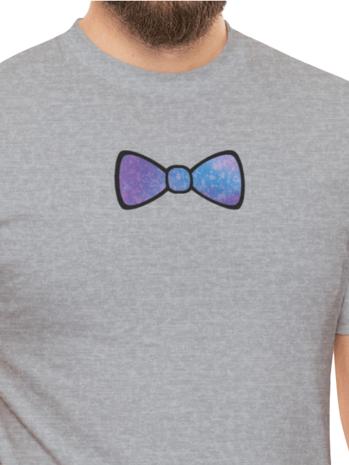 Dark Blue/Purple Mix Watercolor Bow Tie Shirt product image (1)