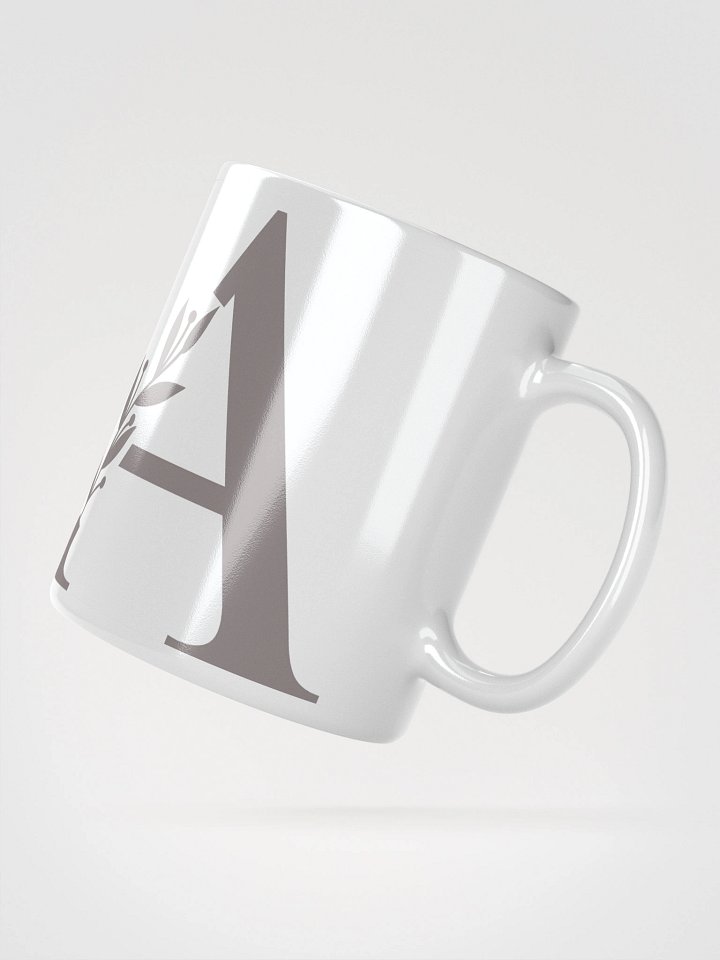 Aesthetic Foliage White Mug (Charcoal) product image (2)