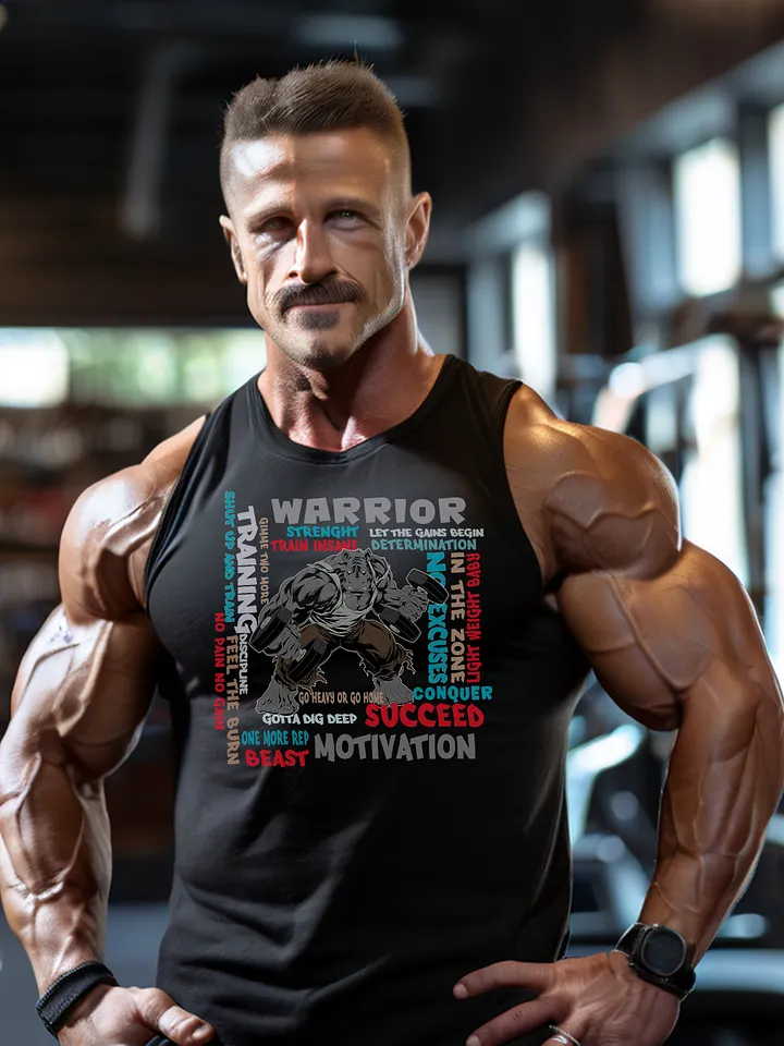 Gym Workout Motivational Inspirational Phrases Tank Top Fitness product image (1)