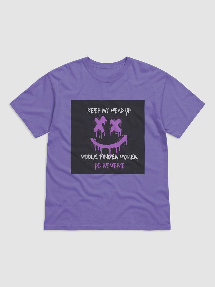 HEAD UP, MIDDLE FINGER HIGHER TEE (PURPLE) product image (1)
