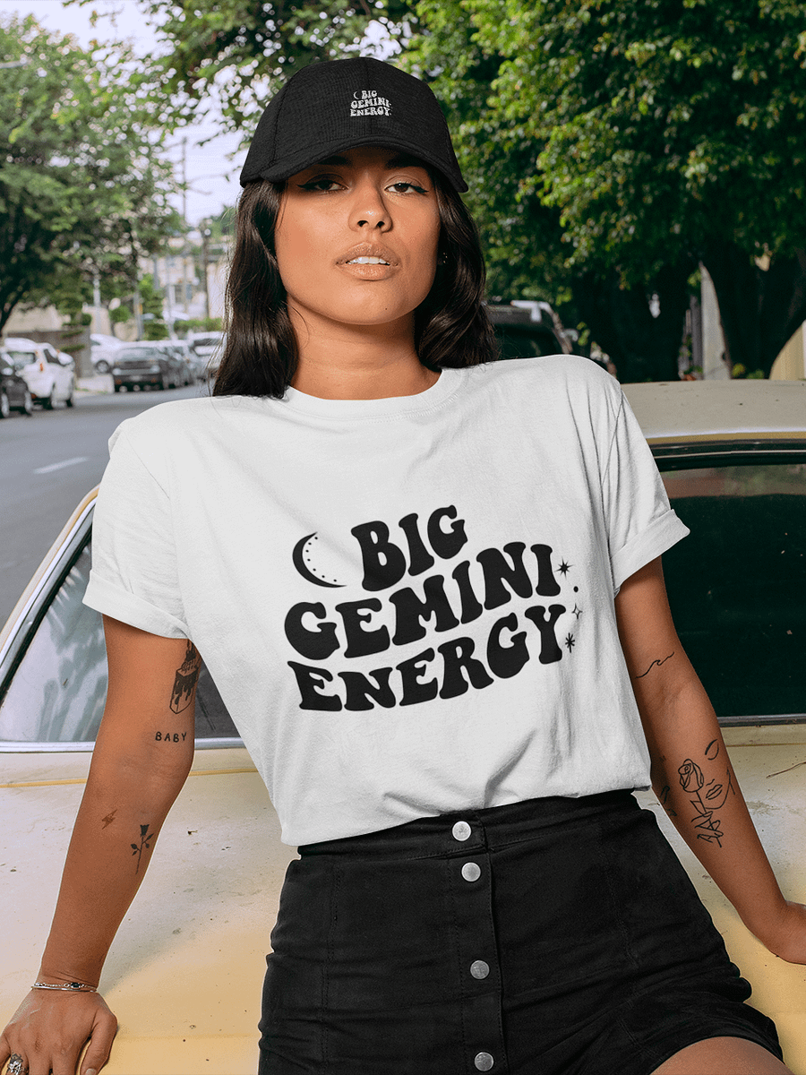 Big Gemini Energy T-Shirt (Black Logo) product image (1)