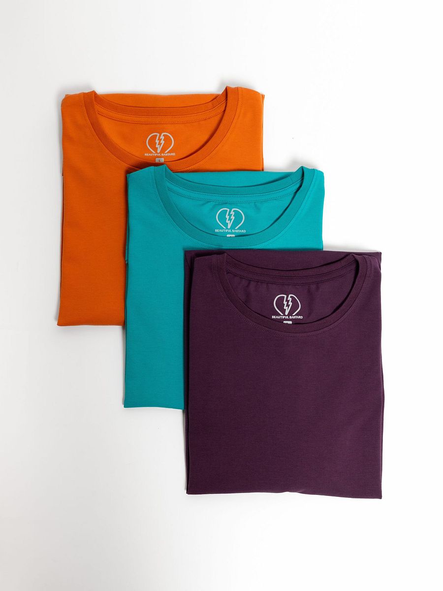 Color Tee 3-Pack - Marmalade, Capri, Plum product image (1)