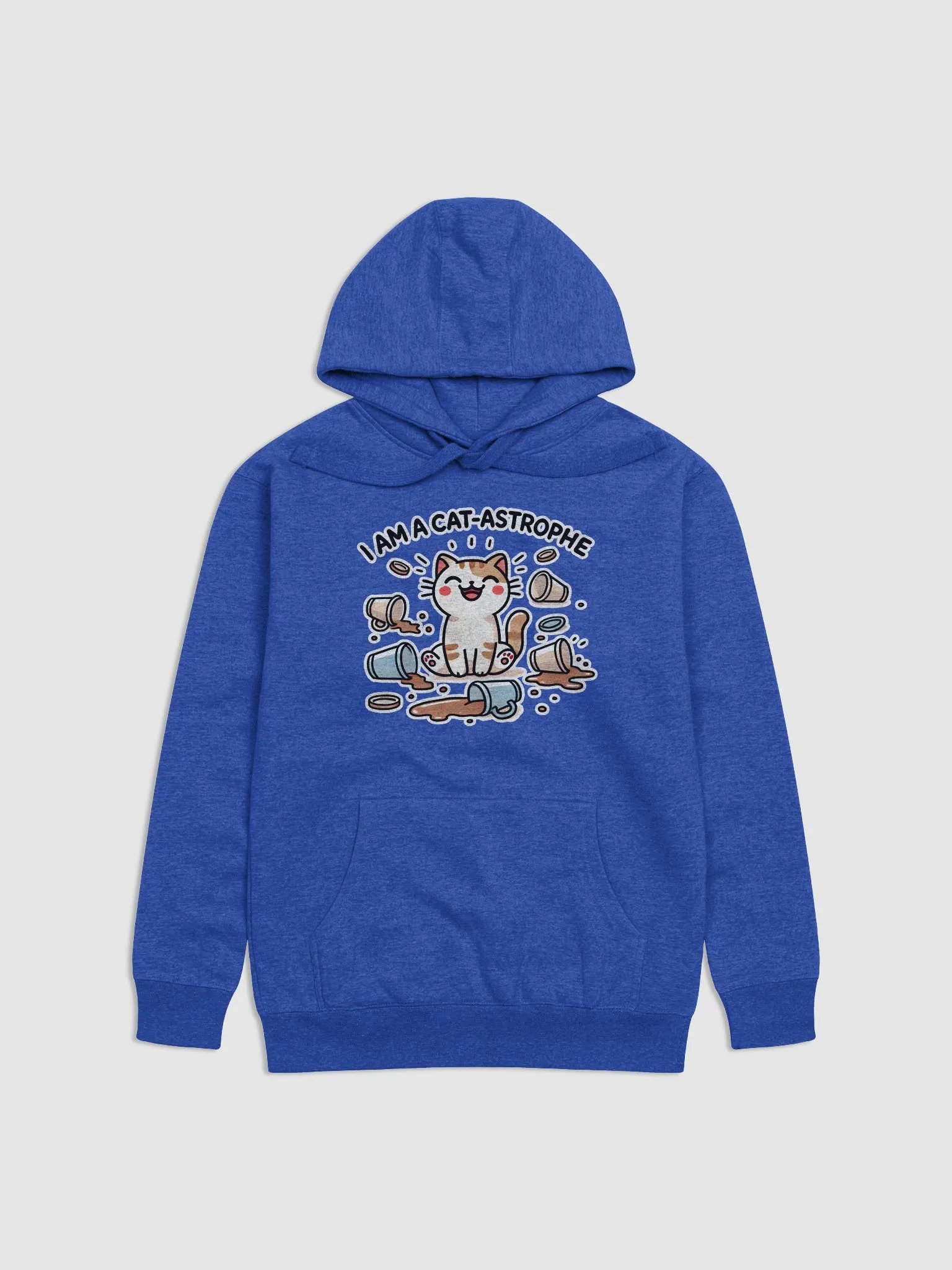 I am a cat-astrophe dark hoodie product image (1)
