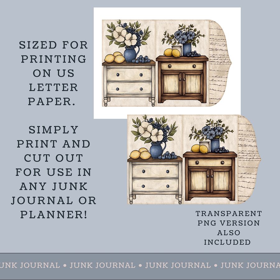 Blueberry Lemon Hibiscus - Printable Folio Kit V9 product image (3)