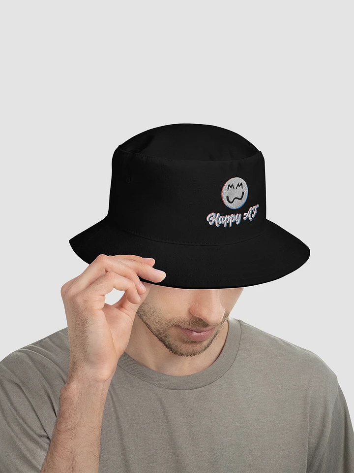 'HAPPY AF' Bucket Hat (embroidered) product image (1)