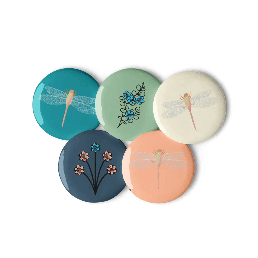 Dragonfly Pinback Button Set product image (3)