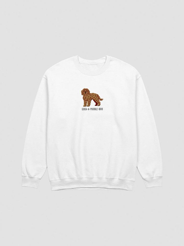Cock-A-Poodle-Doo Sweatshirt (Embroidered) of a Cockapoo(Tan) product image (16)