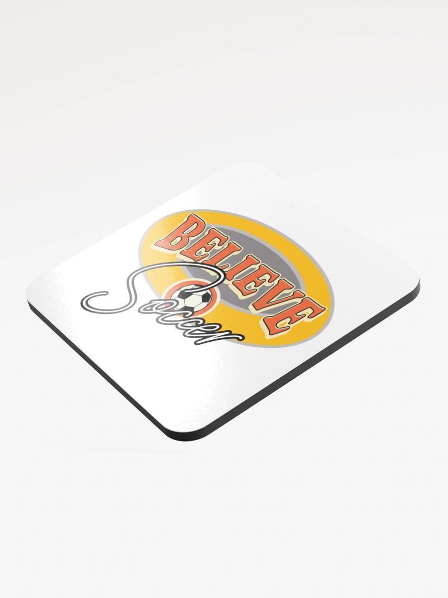 Believe Soccer Glossed Cork Coaster product image (4)