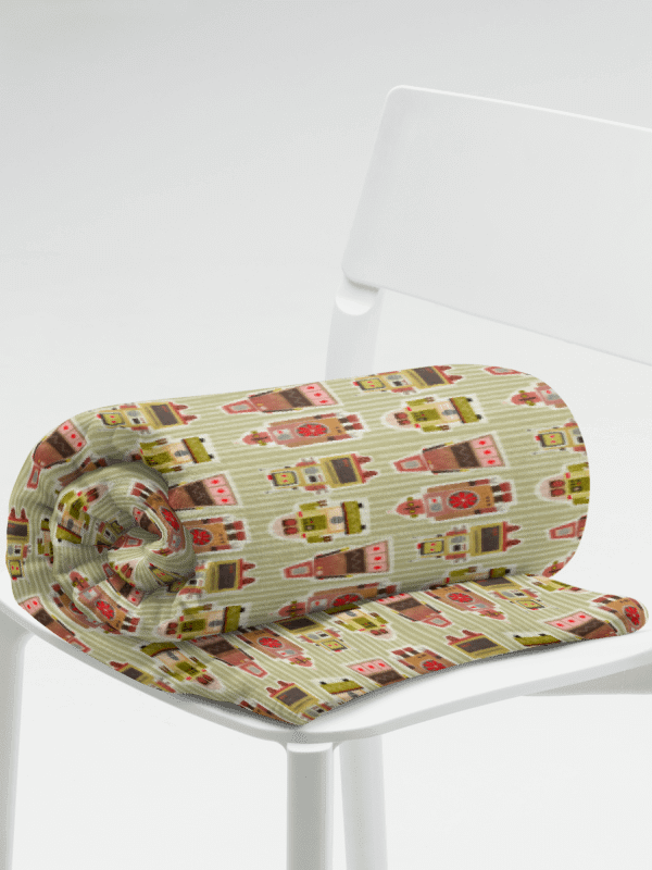 Atomic Robot Party - Blanket Green Stripes and Red product image (2)