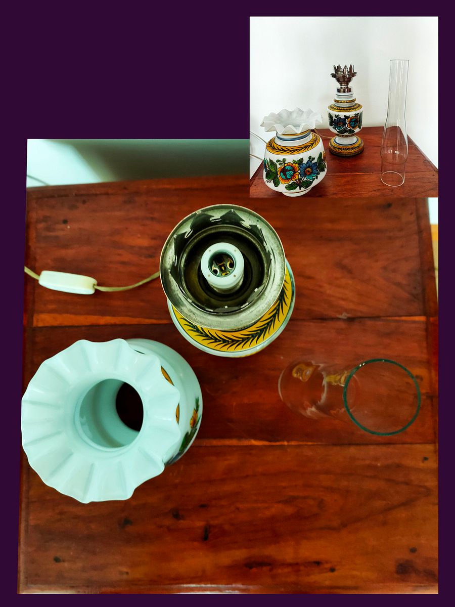 Candeeiro vidro com flores, candeeiro de mesa, decoração única de escritório, presente, casamento, decoração casa, presente product image (10)
