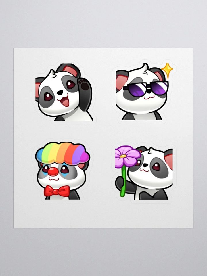 Panda Emote Kiss Cut Stickers product image (1)