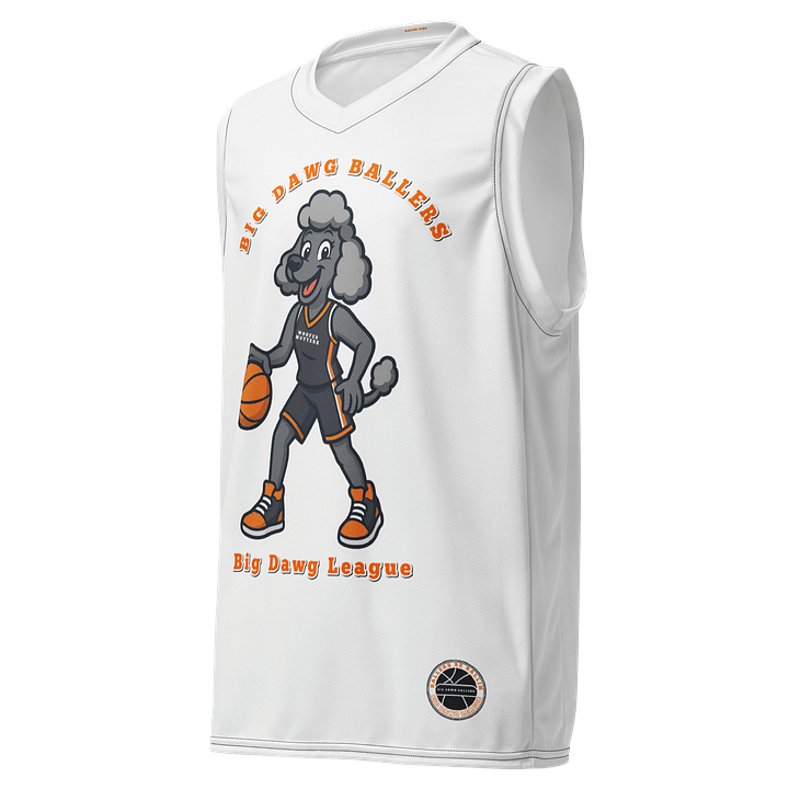 Basketball Jersey Gray Poodle WooferMutter product image (1)