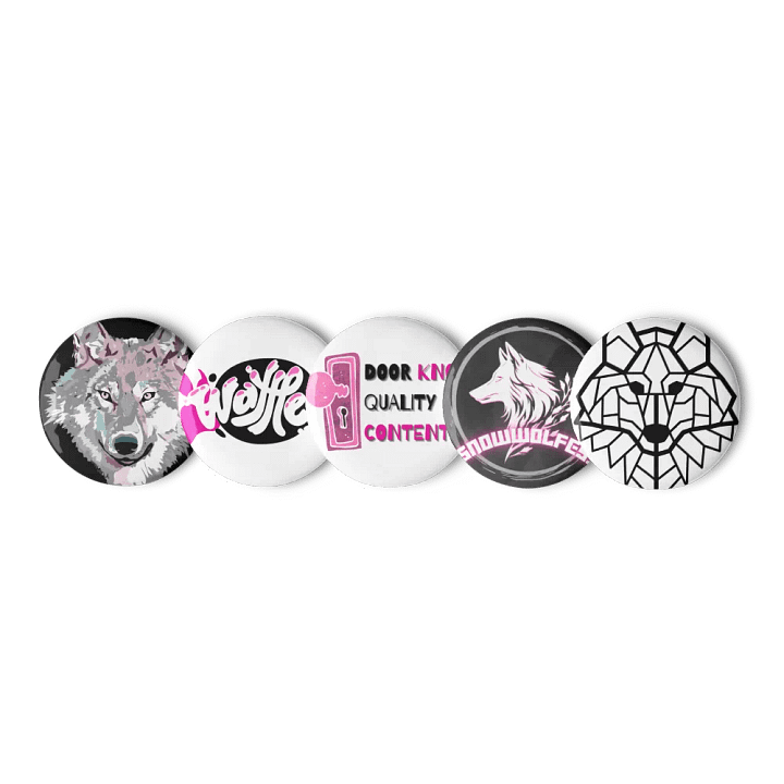 Mystic Wolf Pack Pin Buttons Set product image (1)