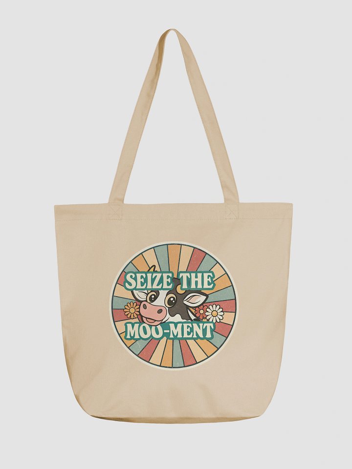 Seize the Moo-ment Eco Tote Bag product image (1)