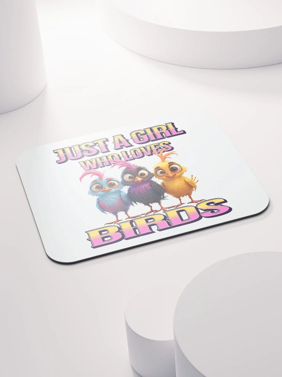 Just A Girl Who Loves Birds Whimsical Trio Mouse Pad product image (4)