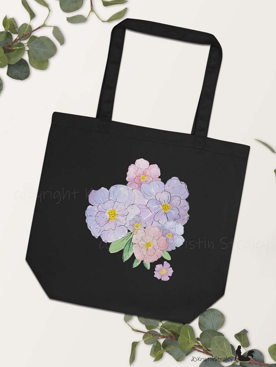 Gingham Blossoms - Lavender Watercolor Floral Bouquet Art Print product image (7)