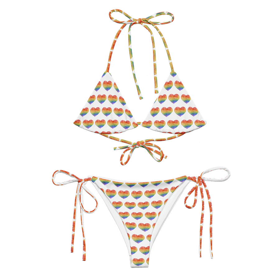 Rainbow Heart String Bikini – Pride Swimwear product image (1)