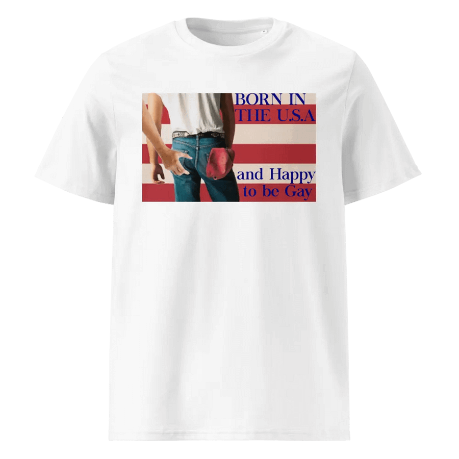 BORN IN THE U.S.A. MEME GAY PRIDE FUNNY SHIRT product image (1)