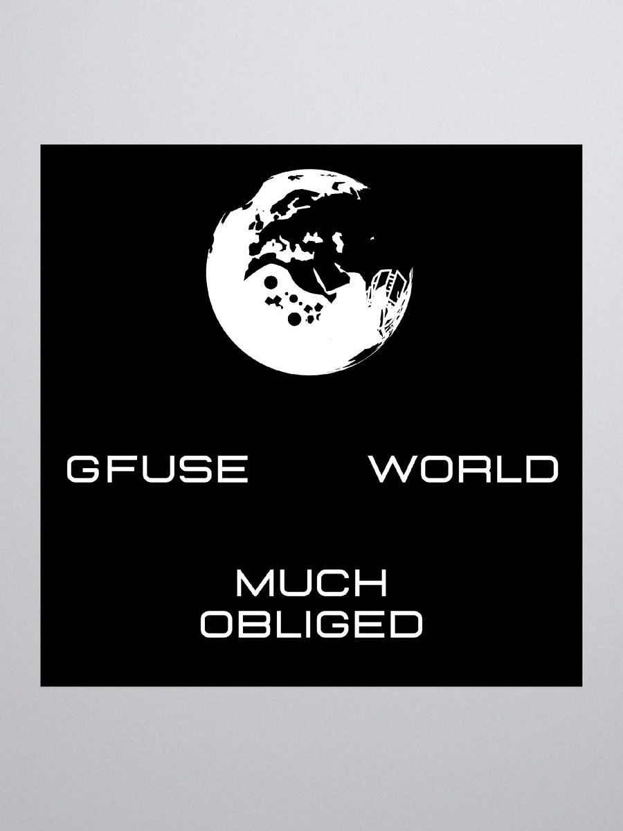 GFuse World Planet Stickers | White Letters/Logo product image (4)