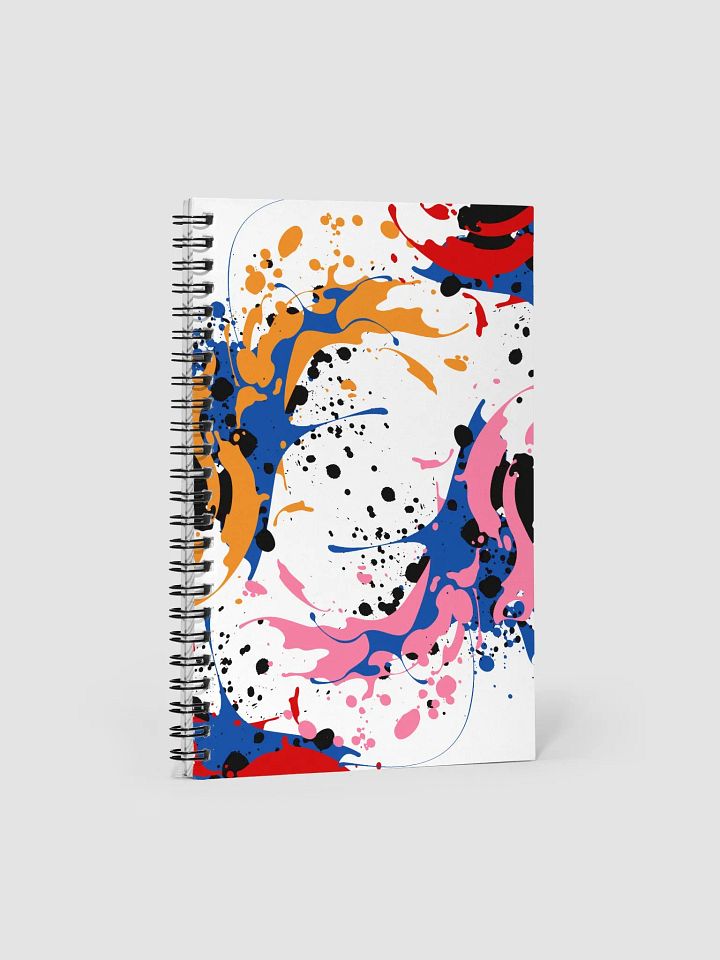 Splashed Paint Abstract Design Spiral Notebook product image (1)