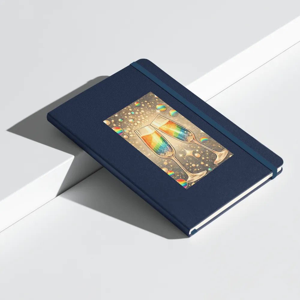 Rainbow Champagne Celebration Journal / Guestbook - NAVY product image (9)