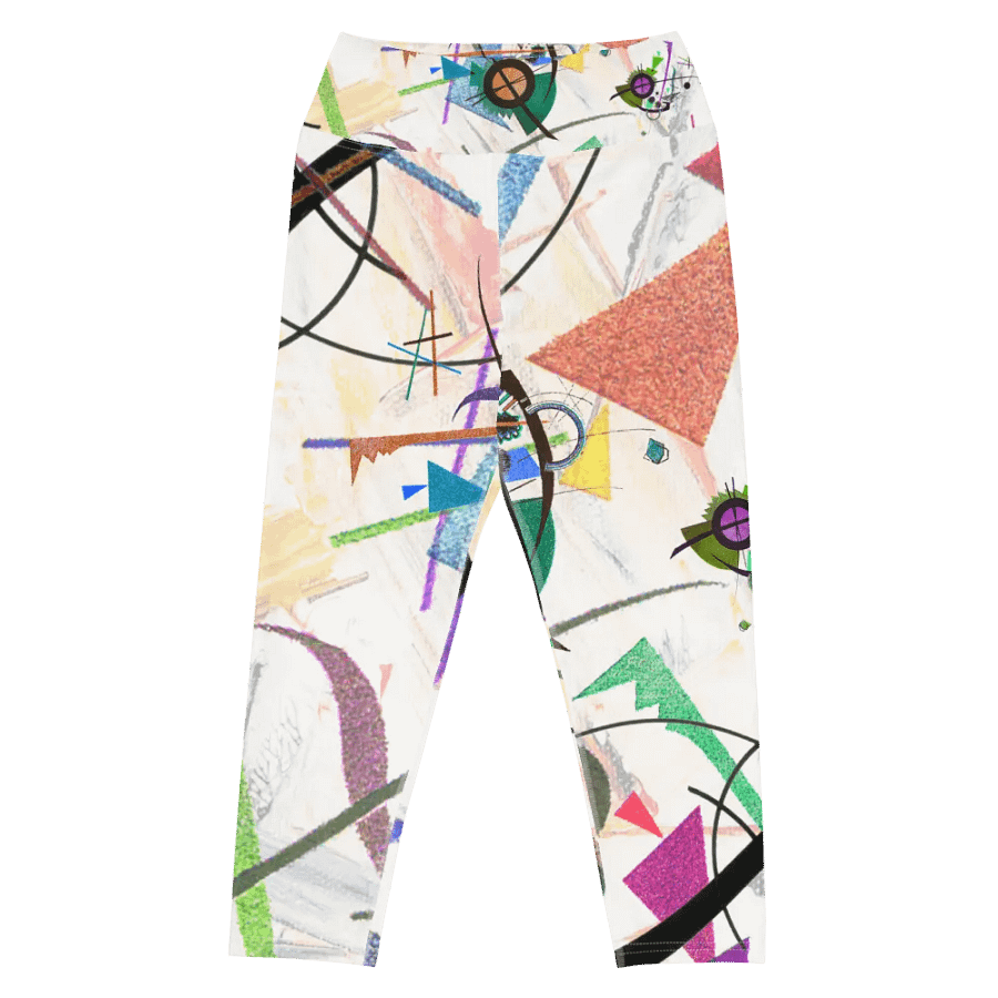 Abstract Lithographic Pattern Design Yoga Capri Legging - V2 product image (4)