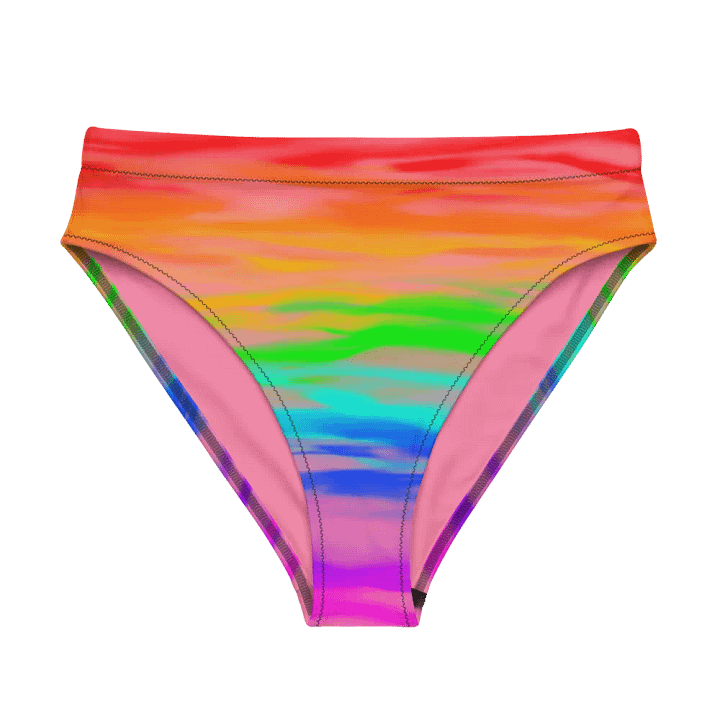 "Tagged Up" Pink - High-Waisted Bikini Bottoms product image (1)