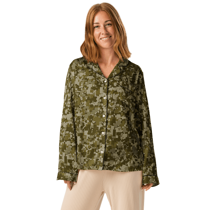 Pixelated Camo Dream Women's Pajama Top product image (1)