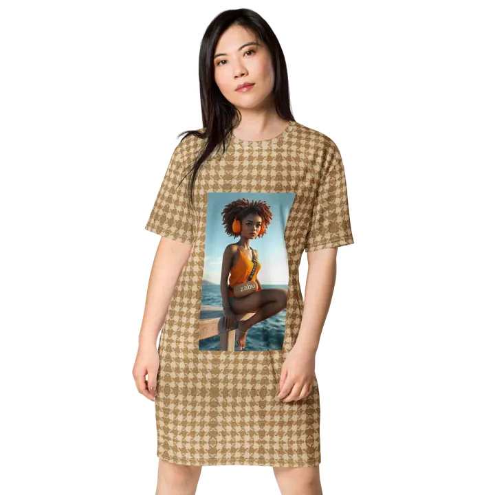 Curly Vibes T-Shirt Dress product image (1)