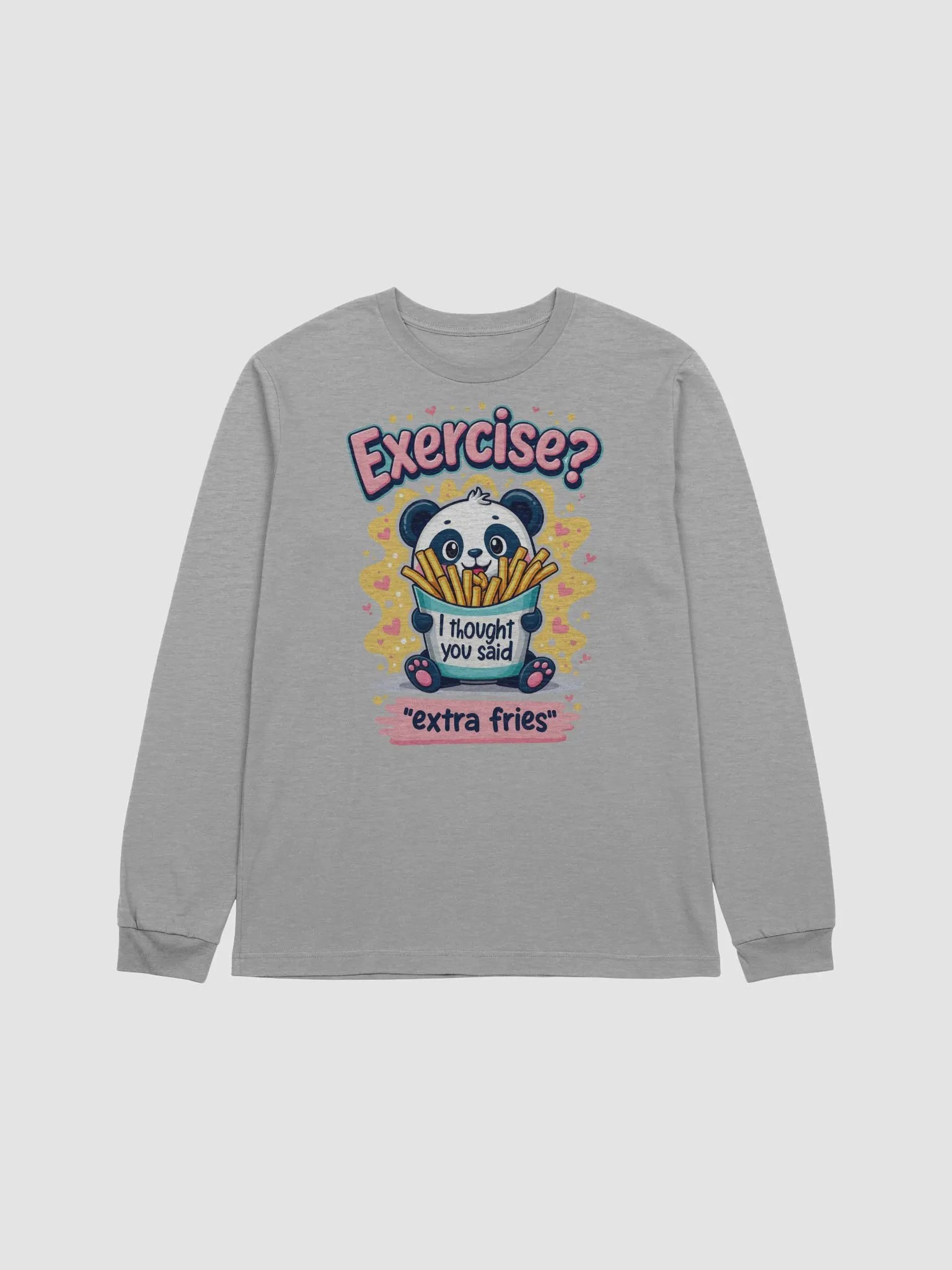 Extra Fries Panda Long Sleeve Tee product image (9)