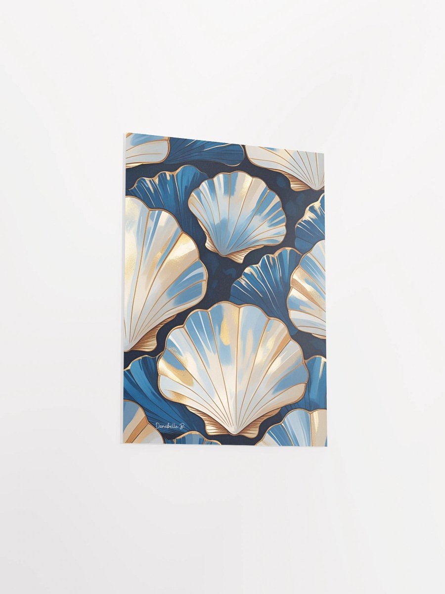 Poster artistique - Coquilles Saint-Jacques - 3 - Cadeau Déco Energie Vibratoire product image (6)