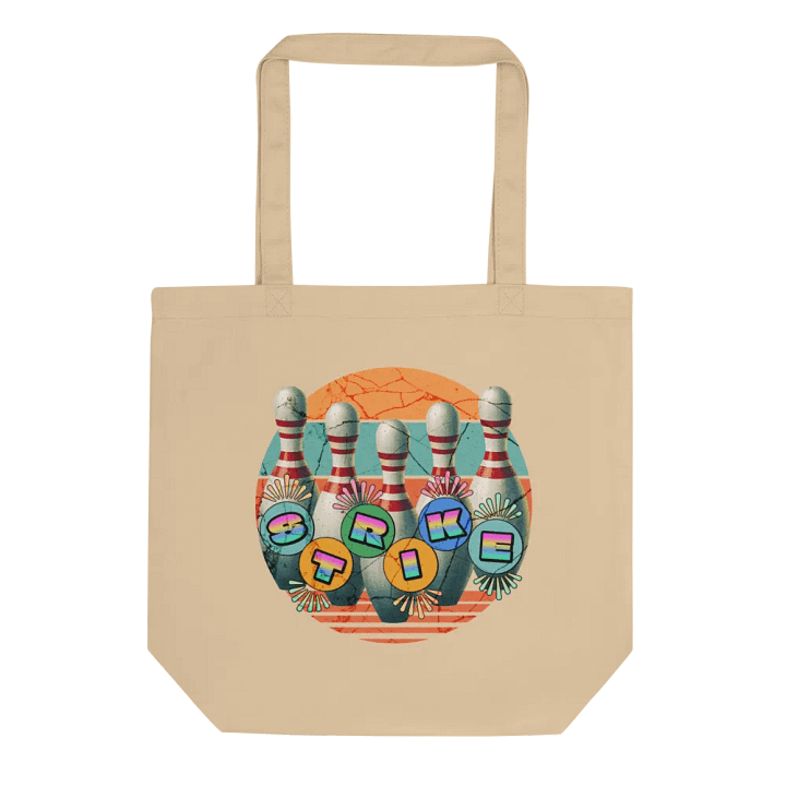 Bowling Pins Strike Retro Tote Bag product image (1)