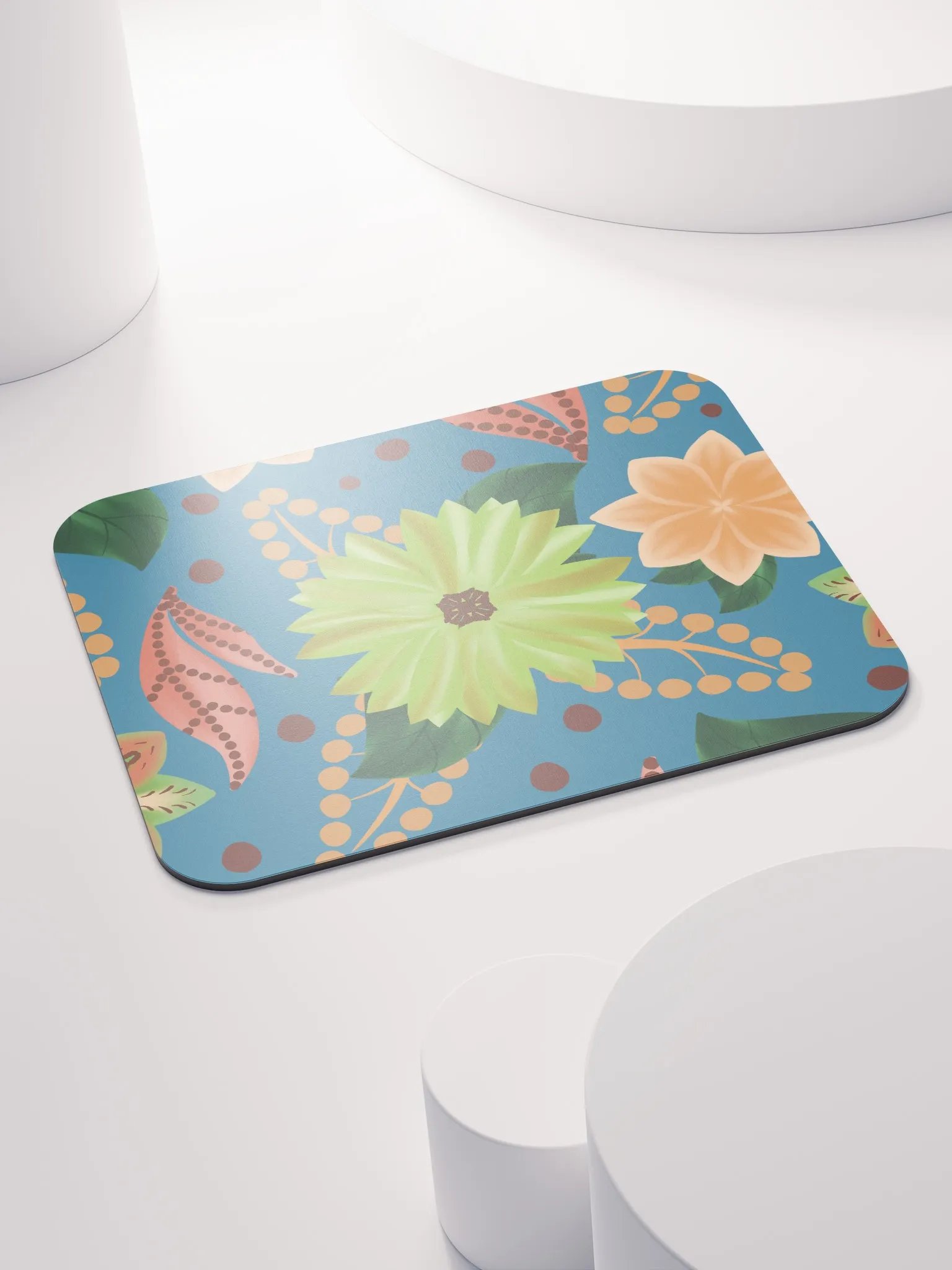 El Yunque Blue Floral Mousepad product image (4)
