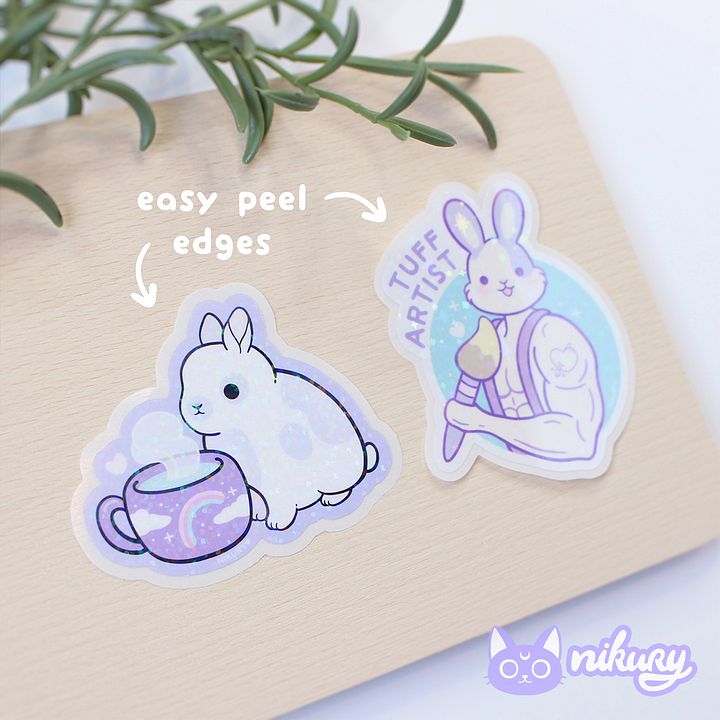Glitter Tuff Artist Bunny Sticker product image (2)