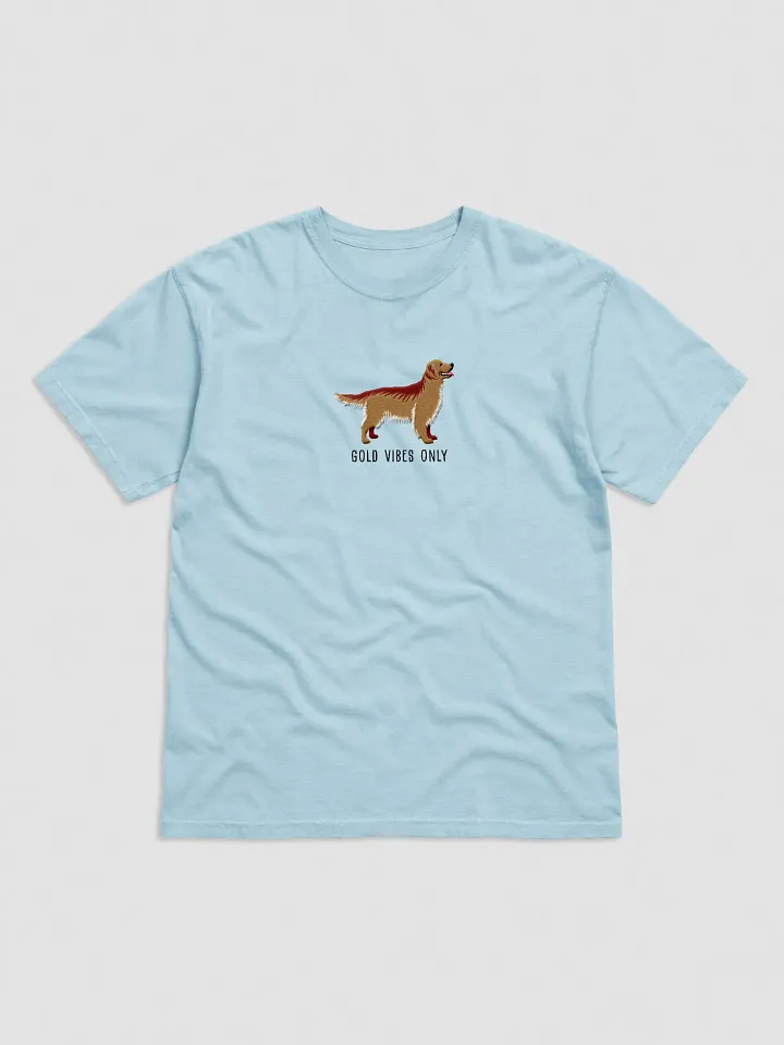 Gold Vibes Only T-Shirt(Embroidered) of a Golden Retriever product image (41)