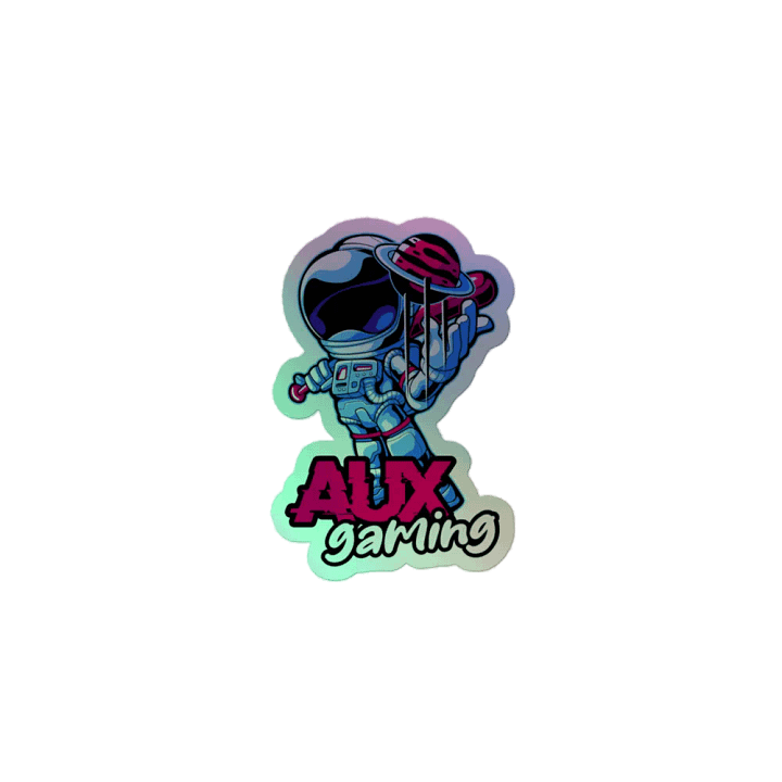 Cosmic AUXgaming Astronaut Holographic Sticker Set product image (2)