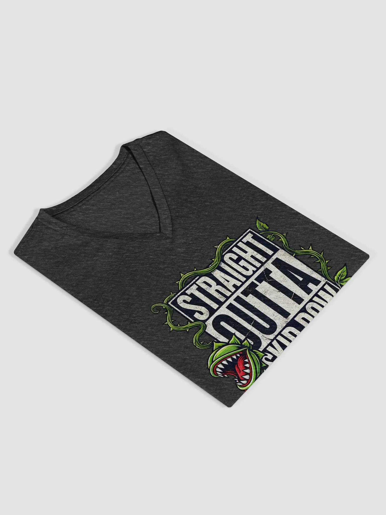 Straight Outta Skid Row Little Shop of Horrors V-Neck T-Shirt – Women's Relaxed Broadway Tee product image (4)