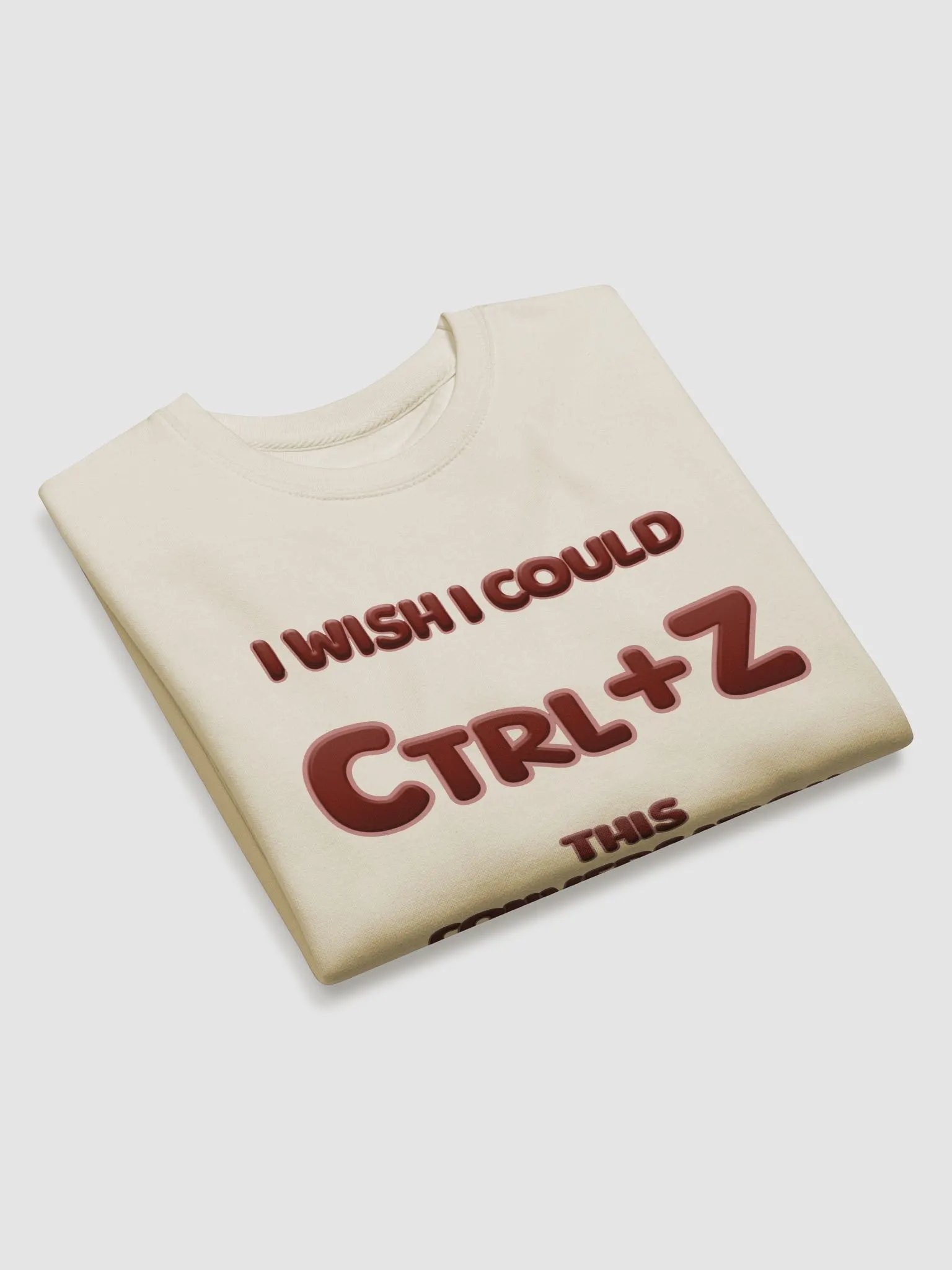 【Ctrl+Z】Red Text Premium Sweatshirt product image (2)